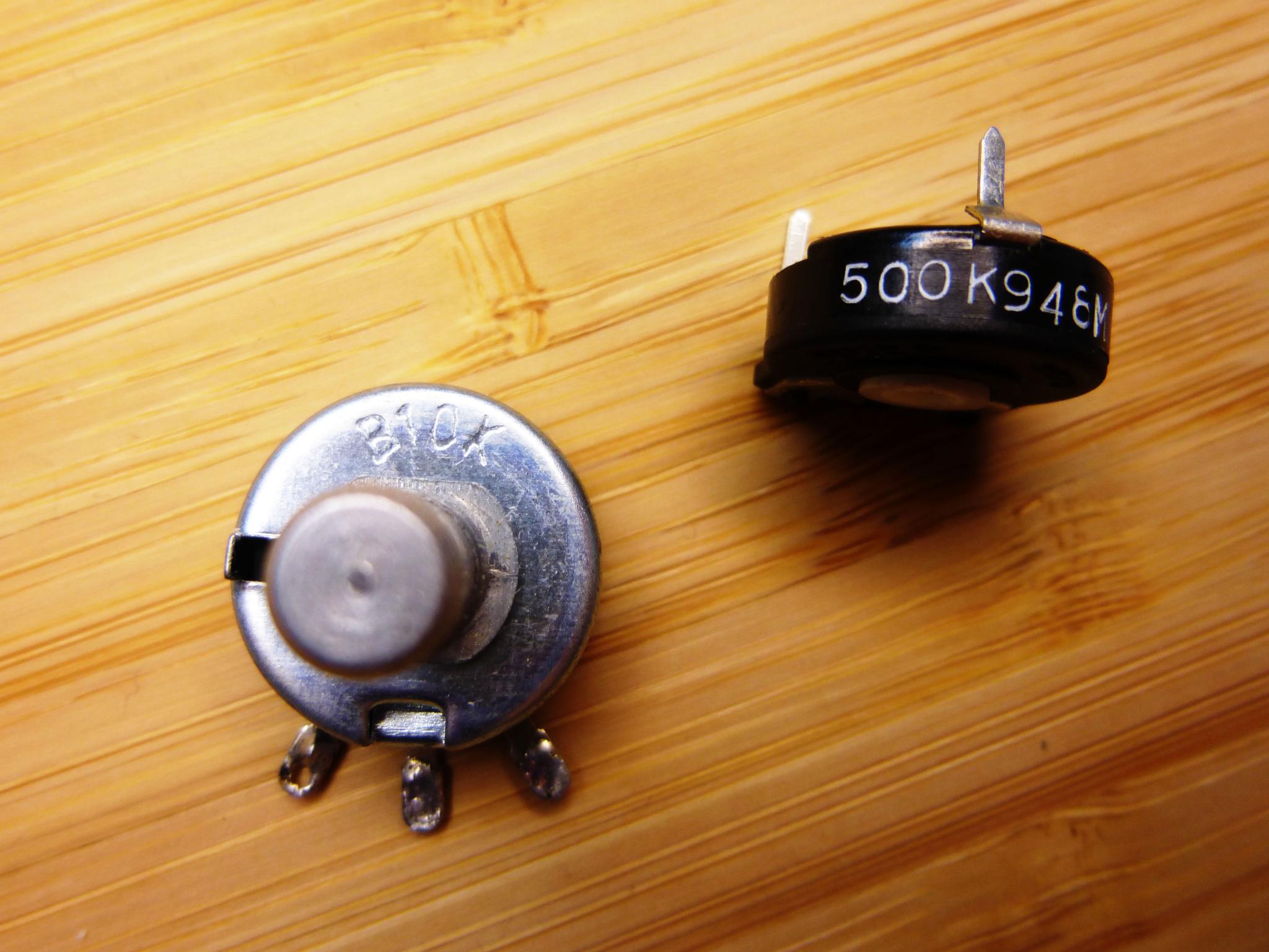 Potentiometers with labels